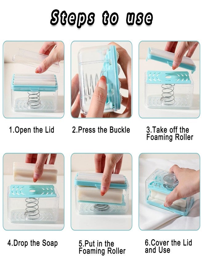 LELEMON Soap Dish with Drain Multifunctional Soap Dish Soap Cleaning Storage Foaming Box for Home Bathroom Kitchen Keep Soap Dry& Easy to Clean - Image 4